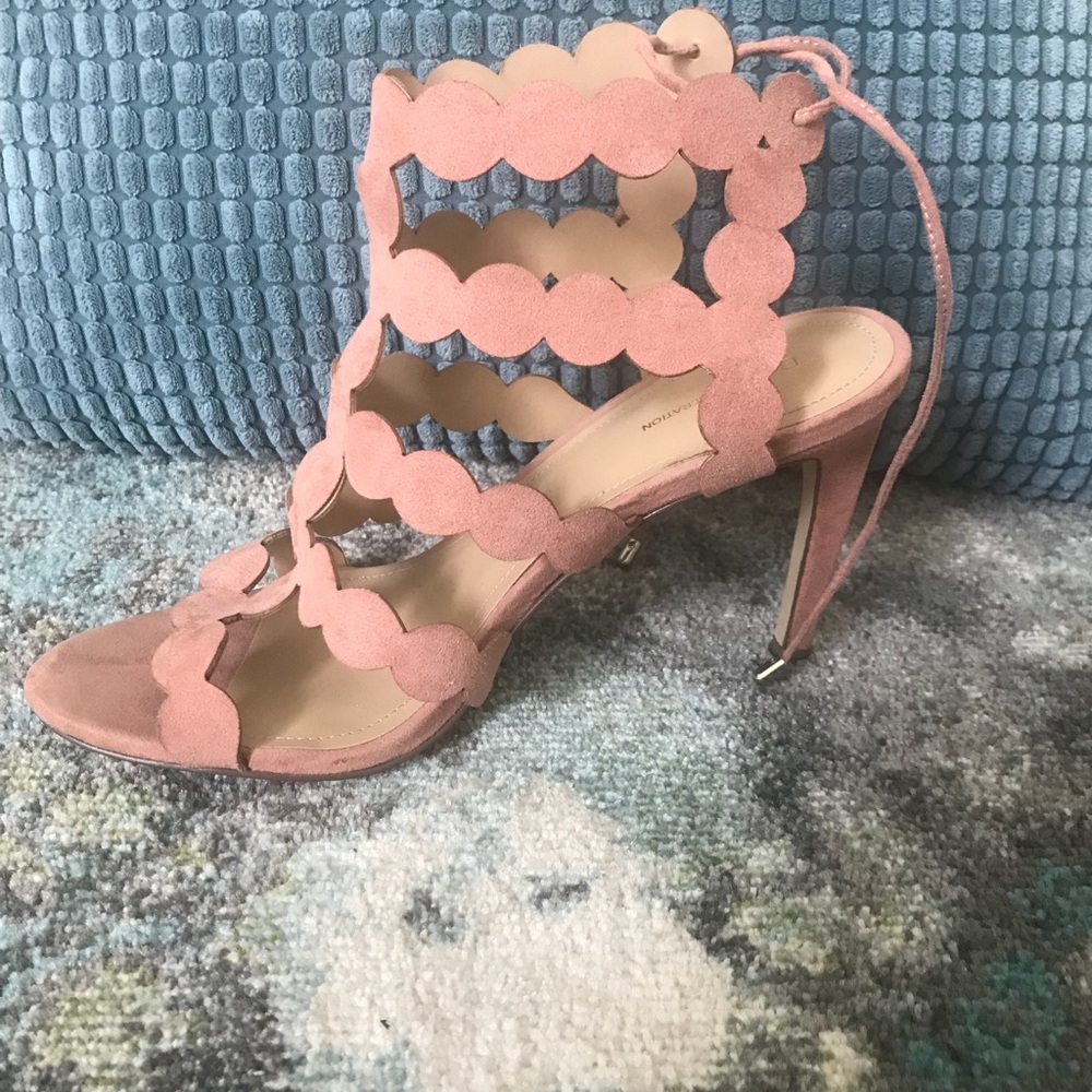 Suede BCBG Tie Up Sandals